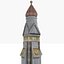 Château manoir tour 2 minaret phare maison détail low poly exotique perse église cathédrale vieux palais asile monument histoire classique vieux historique vintage architecture architectural Rome Russie religion merveille religieux mémorial