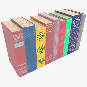 Books v1 Lowpoly 3D model