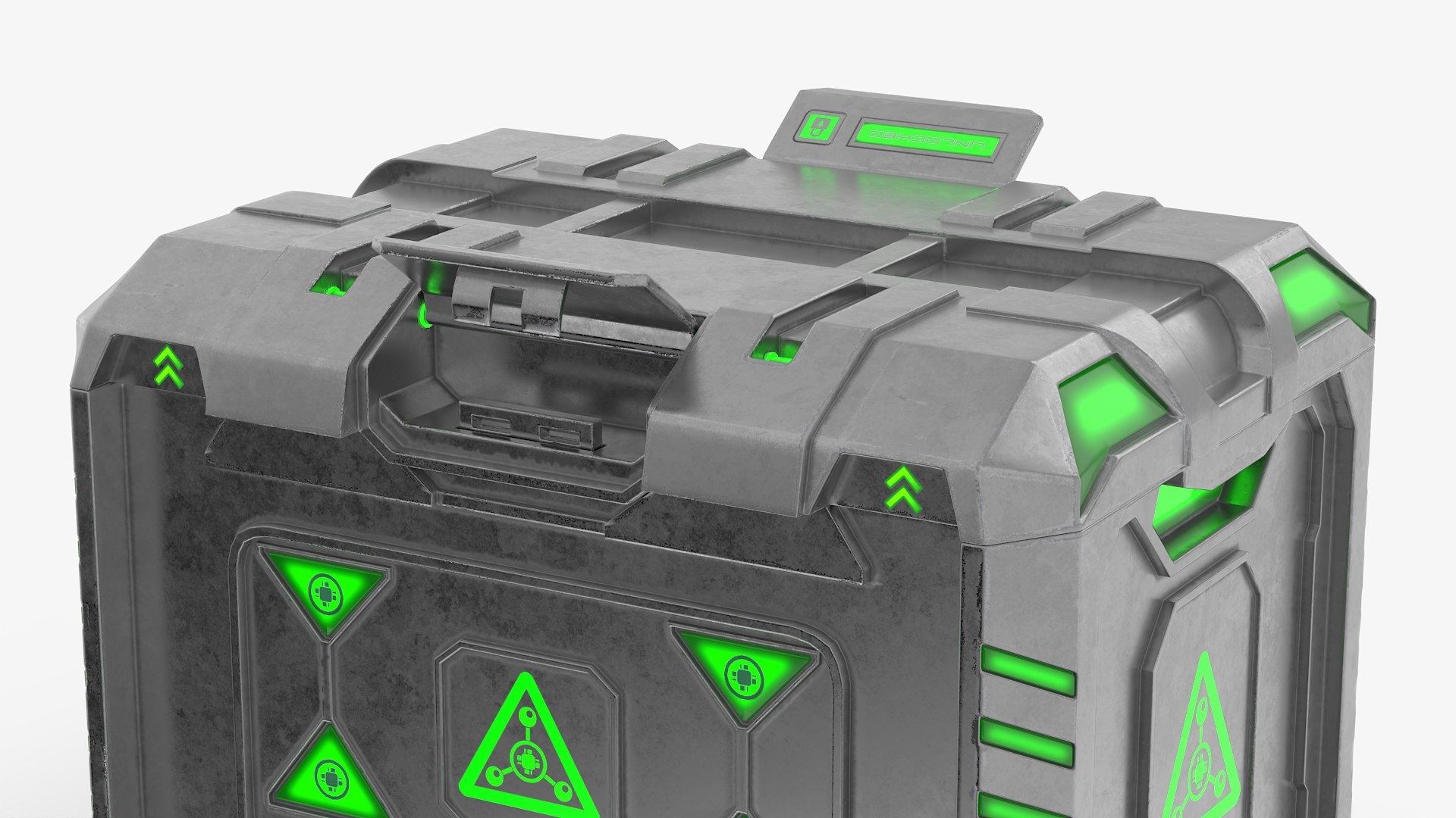 Metal Futuristic Storage Box 3D - TurboSquid 2349228