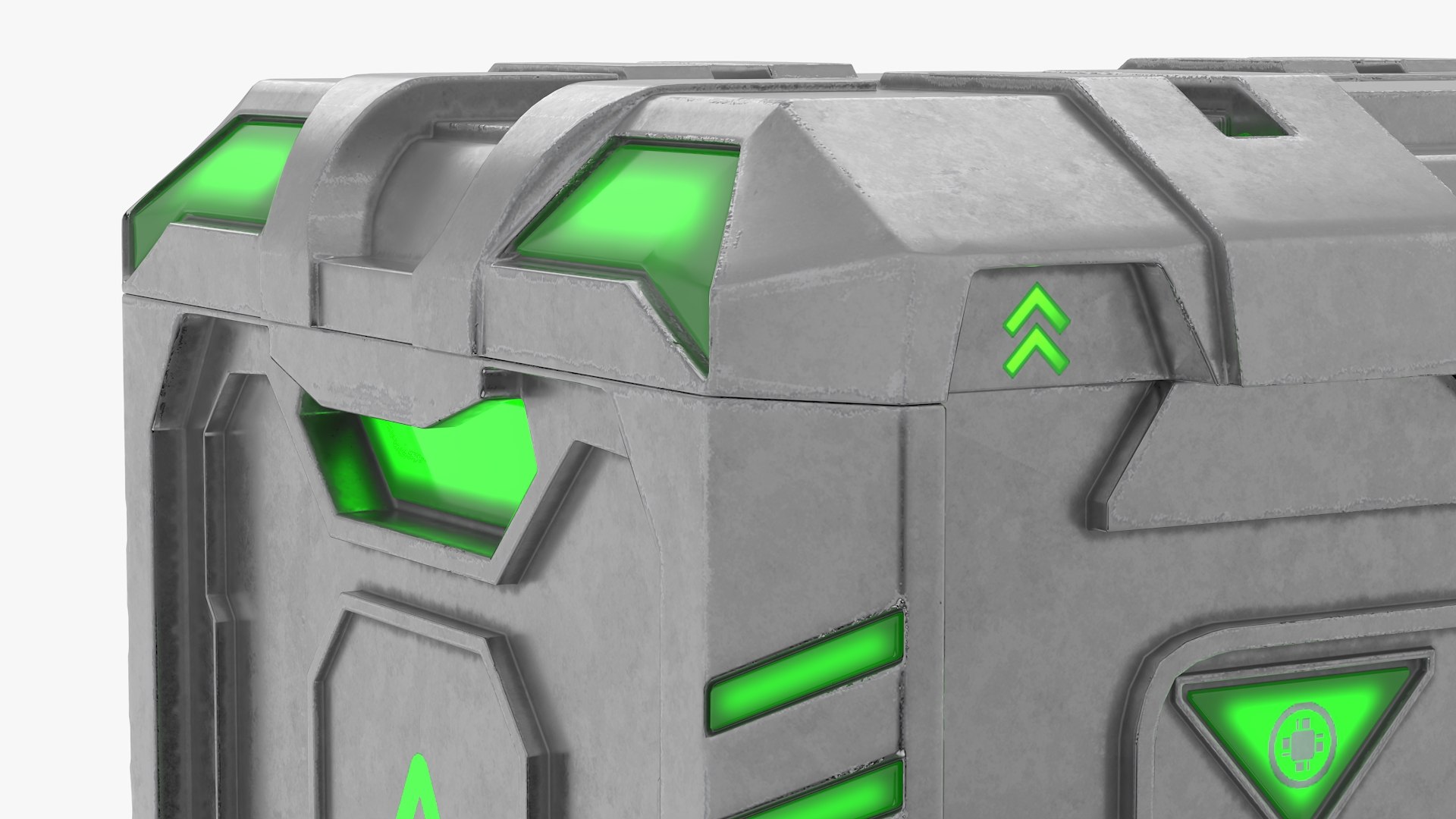 Metal Futuristic Storage Box 3D - TurboSquid 2349228