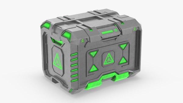modelo 3d Caja de almacenamiento futurista de metal - TurboSquid 2349228