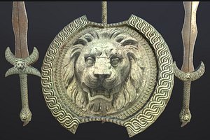 3D ancient melee weapons