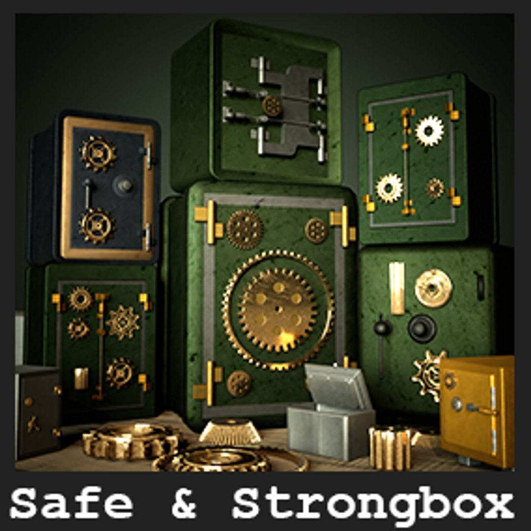3D Safe Strongbox 19 Assets Model - TurboSquid 2196508