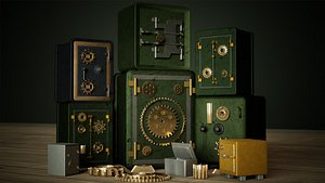 3D Safe  Strongbox  19 Assets model