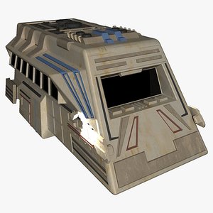 3d model space shuttlecraft transport