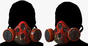 3D 3D Gas mask respirator scifi futuristic model
