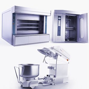 3D Commercial Bakery Equipment v9