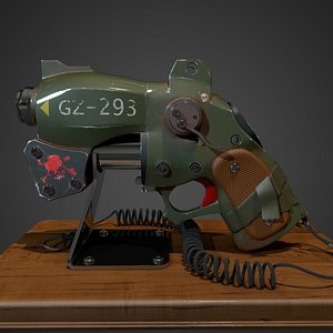 post-apocalyptic gun 3d model