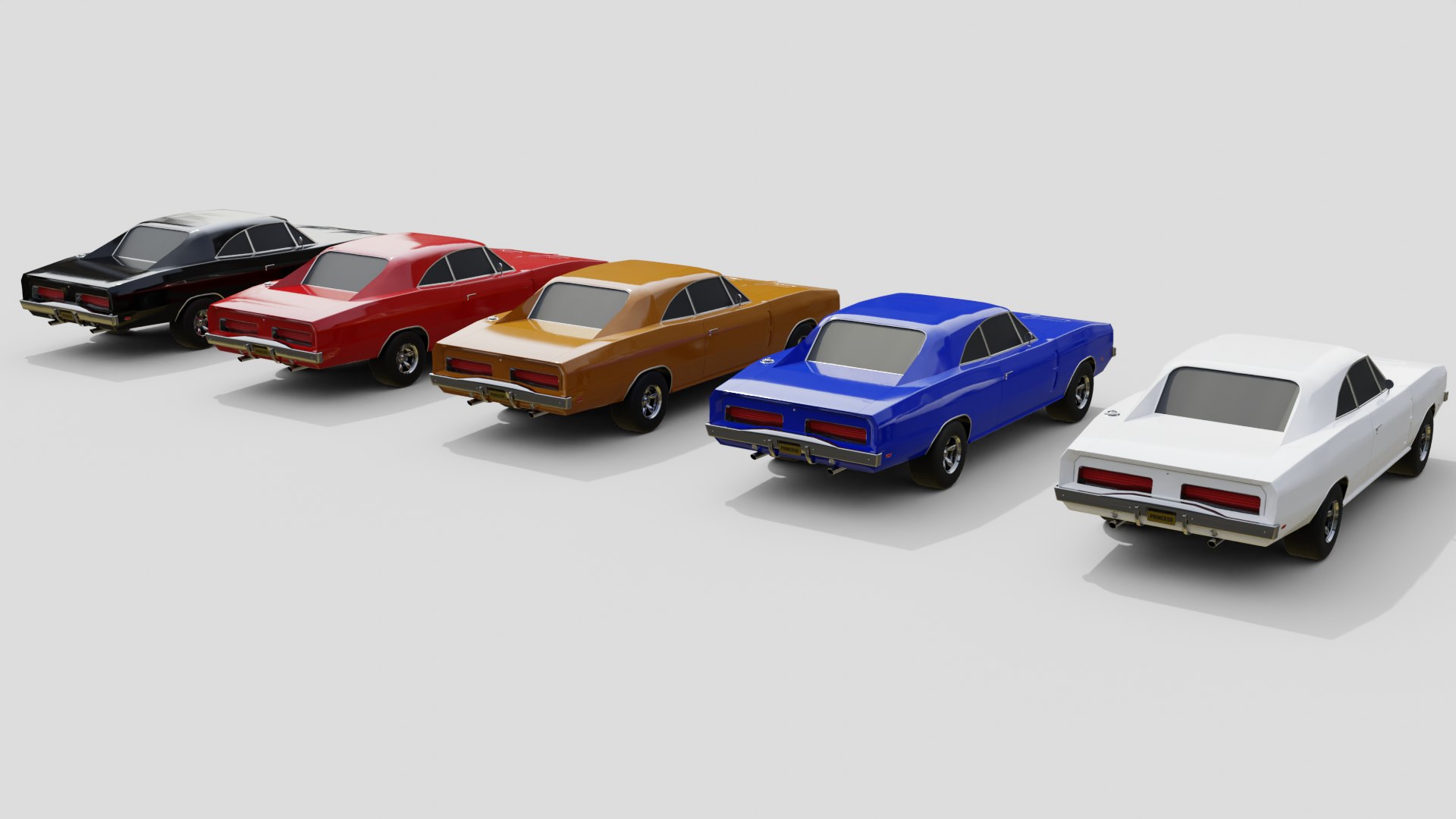 3D Model American Muscle Car Animation And Game-Ready - TurboSquid 2345053