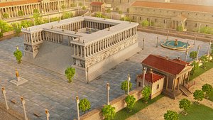 3D model Zeus Altar Pergamon Environment