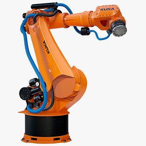 3D Industrial Robot Kuka KR360 Rigged PBR