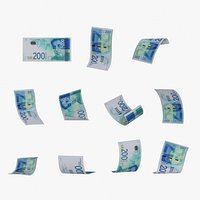 Israeli 200 Shekels Falling Notes