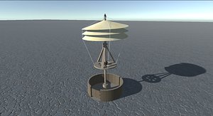 3D leonardo da vinci helicopter