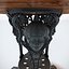 Traditional Girl's head cast iron table