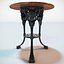 Traditional Girl's head cast iron table
