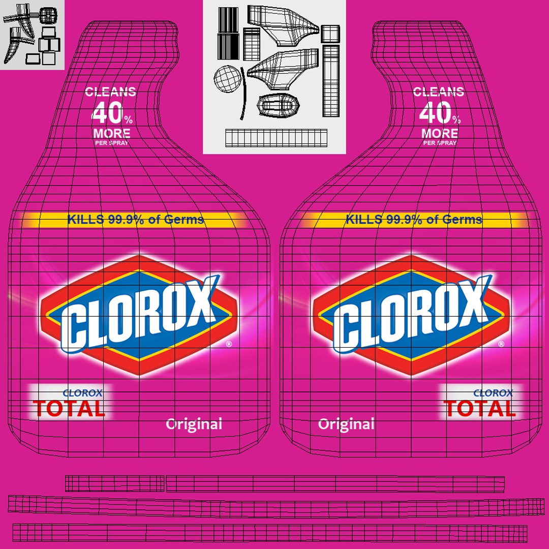 3D Clorox Spray Bottle Model - TurboSquid 1584126