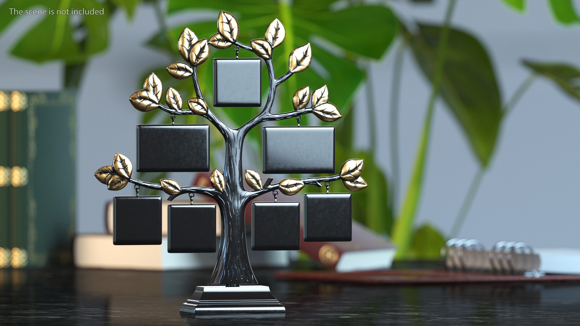 3d gold photo frame with black family tree model turbosquid 1969606