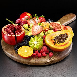 3D model fruits set 01