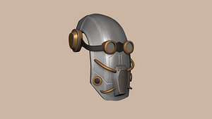 3D steampunk iron mask - model