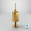 Golden Syringe Icon 3D model