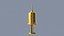 Golden Syringe Icon 3D model