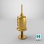 Golden Syringe Icon 3D model