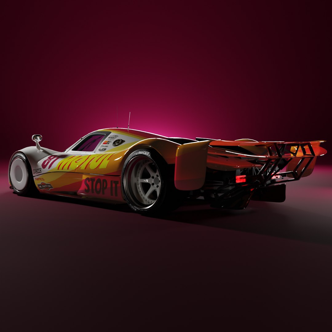 Race Car With Livery Model - TurboSquid 2099756