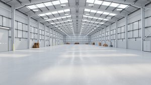 Industrial Warehouse Interior 11b - Textured - Blender 3D model