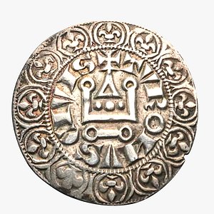 French silver tournose 1285 - 1314 medieval coin