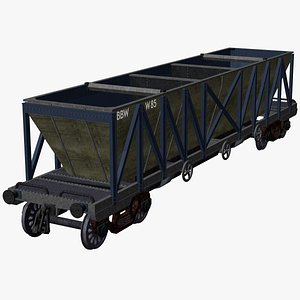 australian bbw ballast hopper rail wagon 3D model