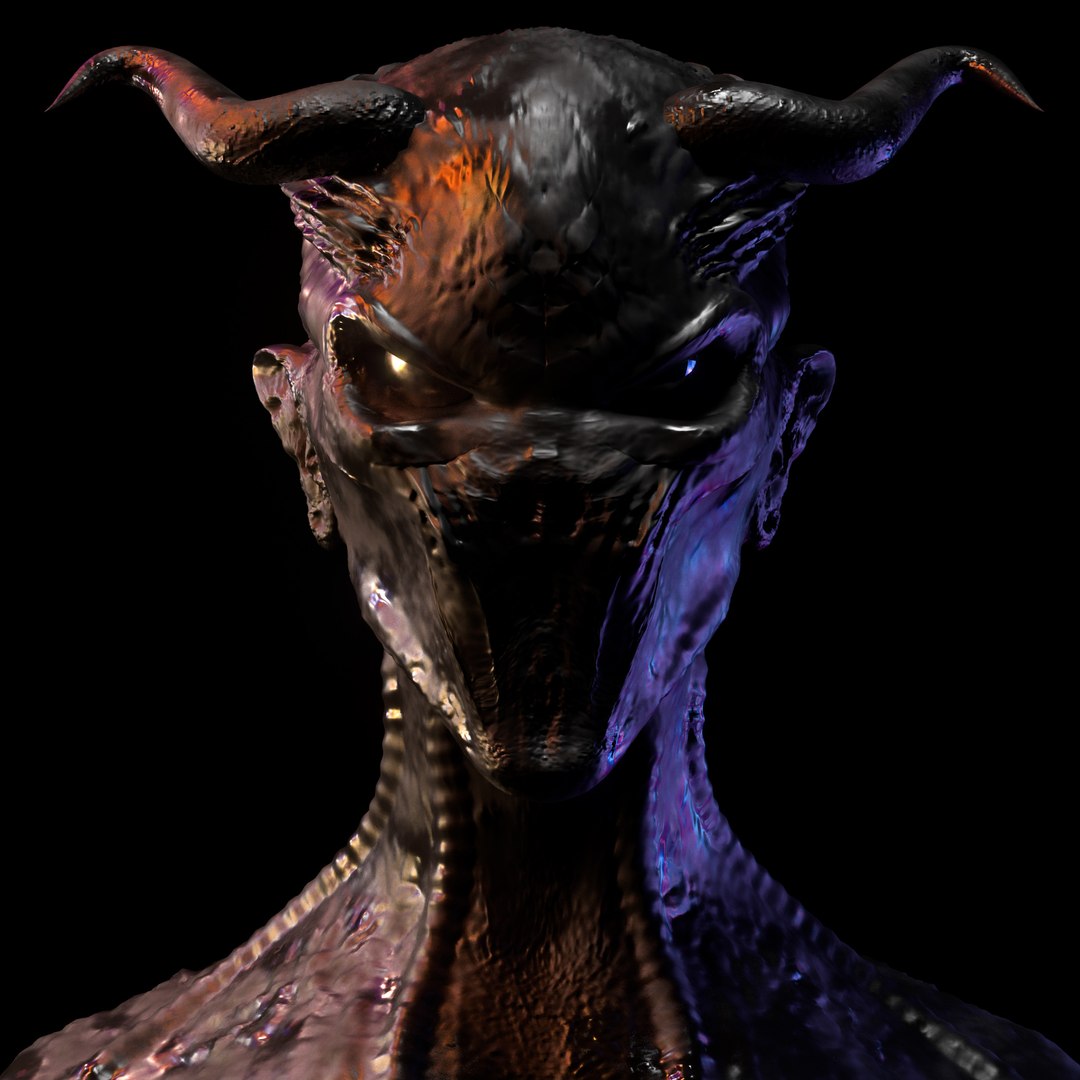 Demon Bust Model TurboSquid 2091797