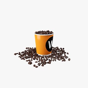 coffee bean v2 cup 3D model
