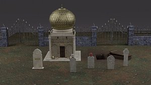 3D model Muslim Tomb Set