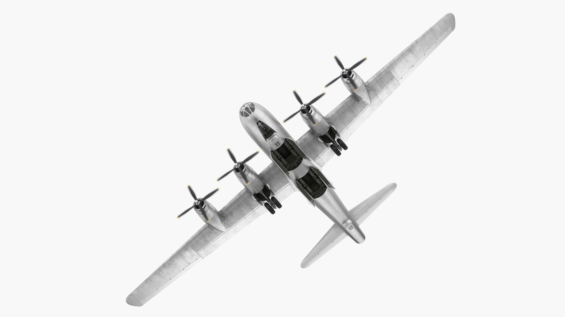 Strategic Heavy Bomber Rigged 3D model preview