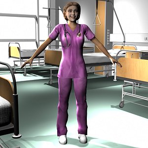 3d model male medical staff
