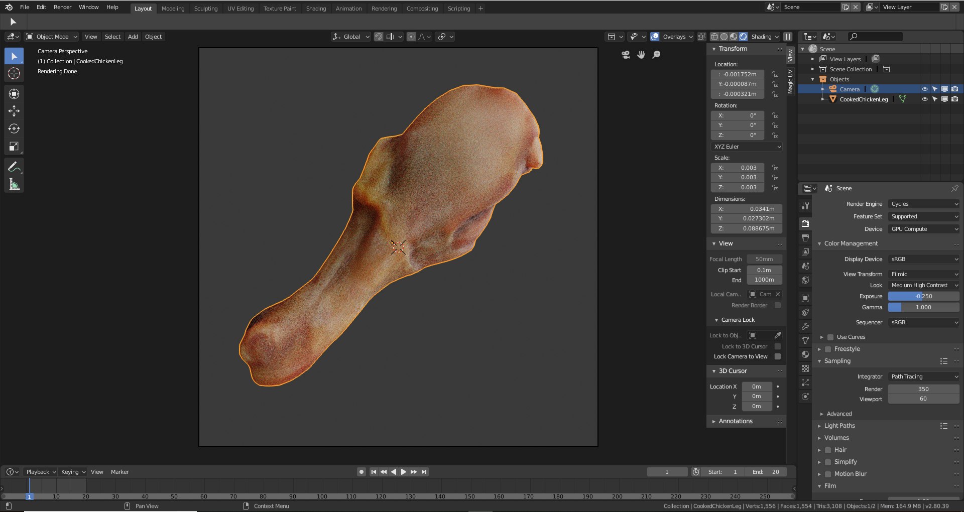 3D cooked chicken leg drumstick model https://p.turbosquid.com/ts-thumb/T2/drAztL/0jRPeolR/blender/png/1547734566/1920x1080/fit_q87/4adacfc496c1c12b7bcb1aec660eefc42a55c00a/blender.jpg