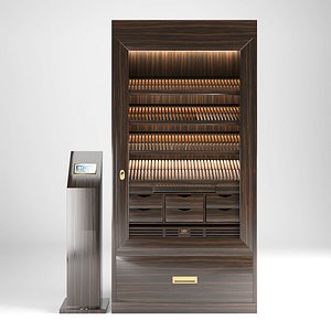 3D humidor gerber cigar cabinet model