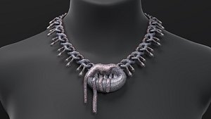 3D Jewelry Diamond Lips