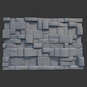3D Rock Wall 12 model