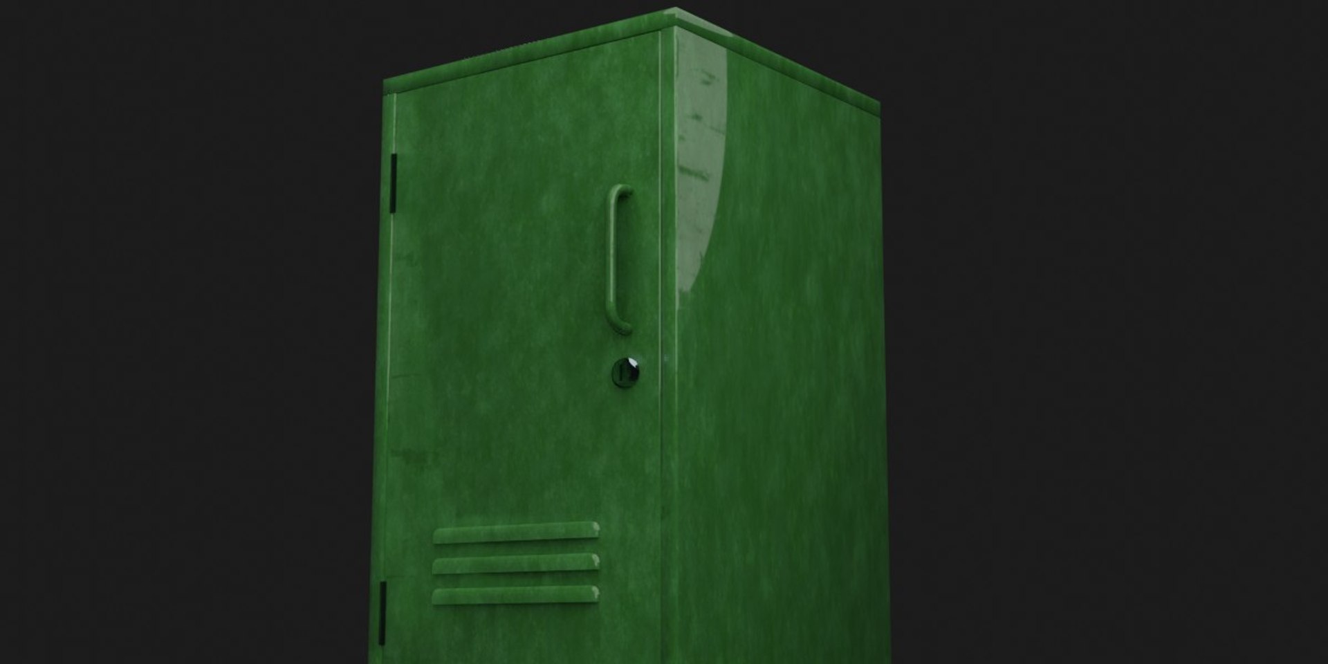3D Green Metal Locker Model - TurboSquid 1711477