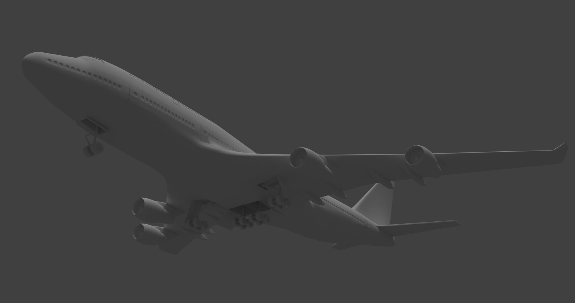 3d aircraft boeing 747-400 model