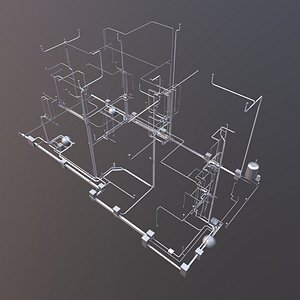 3D Plumbing piping in building