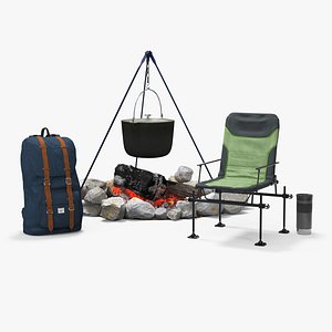 Camping Equipment Collection 3 3D
