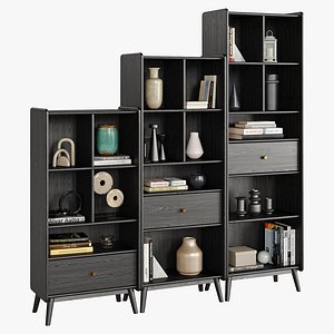 Litfad Midnight Black Bookshelves