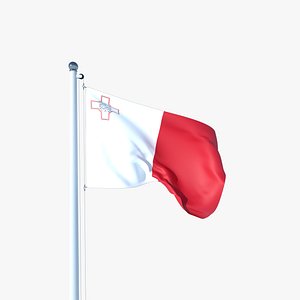 Animated Flag of Malta 3D