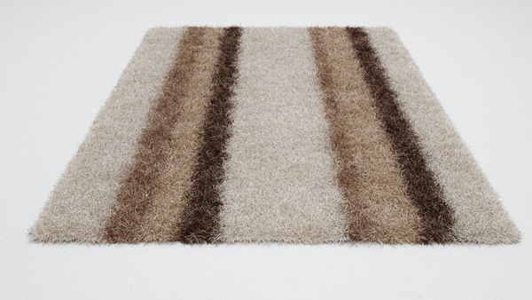 fur carpet rug 3D model