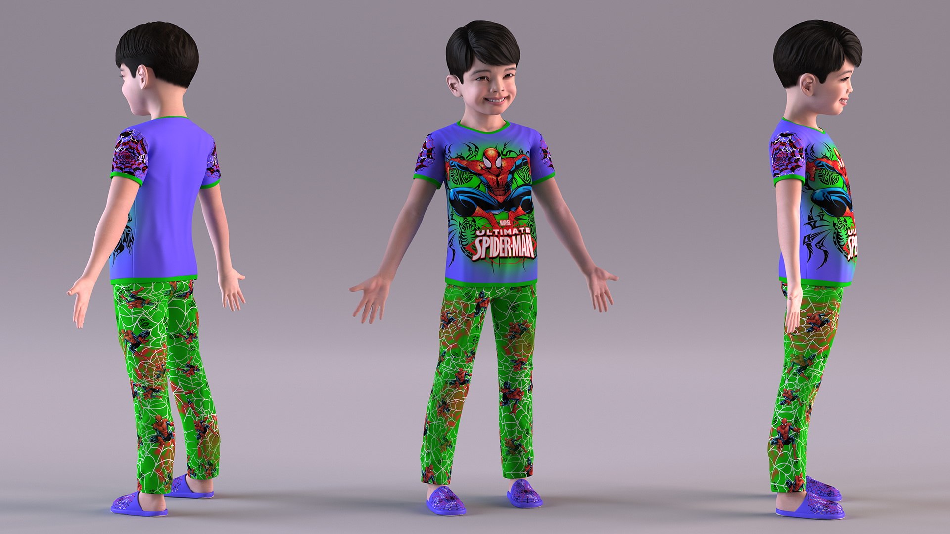 3D Asian Child Boy in Spiderman T-shirt https://p.turbosquid.com/ts-thumb/T2/zjrZlx/aD/asianchildboyinspidermantshirtvray3dmodel006/jpg/1667316873/1920x1080/fit_q87/5829502af2ac5933b165bbc37679c773fbd160d0/asianchildboyinspidermantshirtvray3dmodel006.jpg