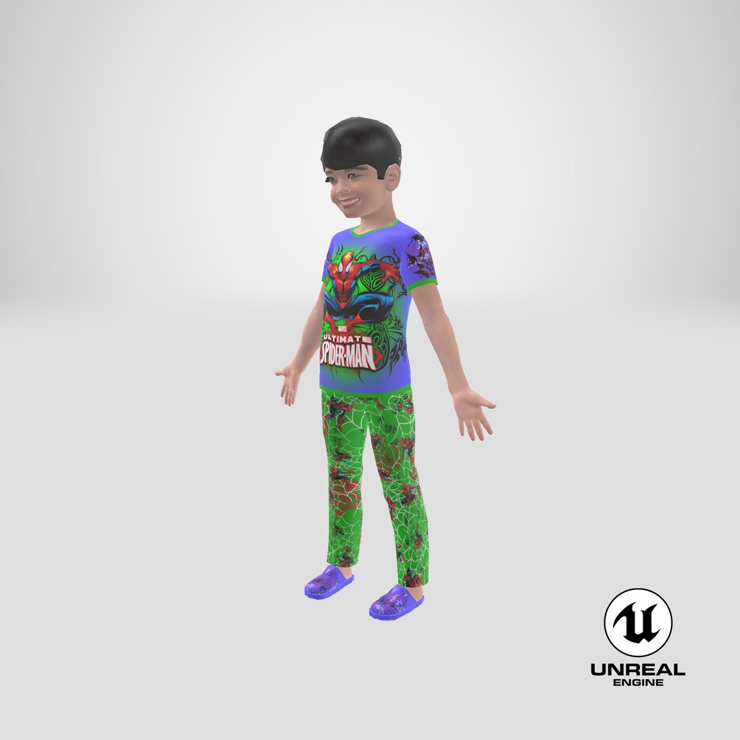 3D Asian Child Boy in Spiderman T-shirt https://p.turbosquid.com/ts-thumb/T2/zjrZlx/zQ/stemcell_unreal_render/png/1677529833/1920x1080/fit_q87/aef3cc77b0604232707f112b3415eac79aafe0e6/stemcell_unreal_render.jpg