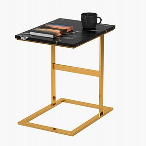 Marble black table 3D model