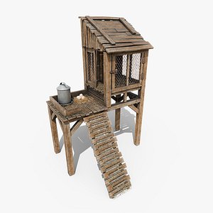 Rustic Wooden Chicken Coop